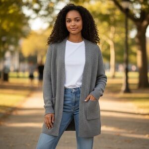 Madewell Womens long wool blend cardigan xxs